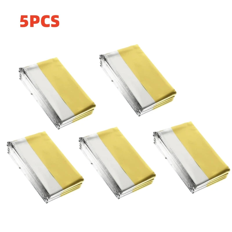 Outdoor Emergency Gold-Silver Survival Blanket – Waterproof Thermal Rescue Blanket 130x210cm
